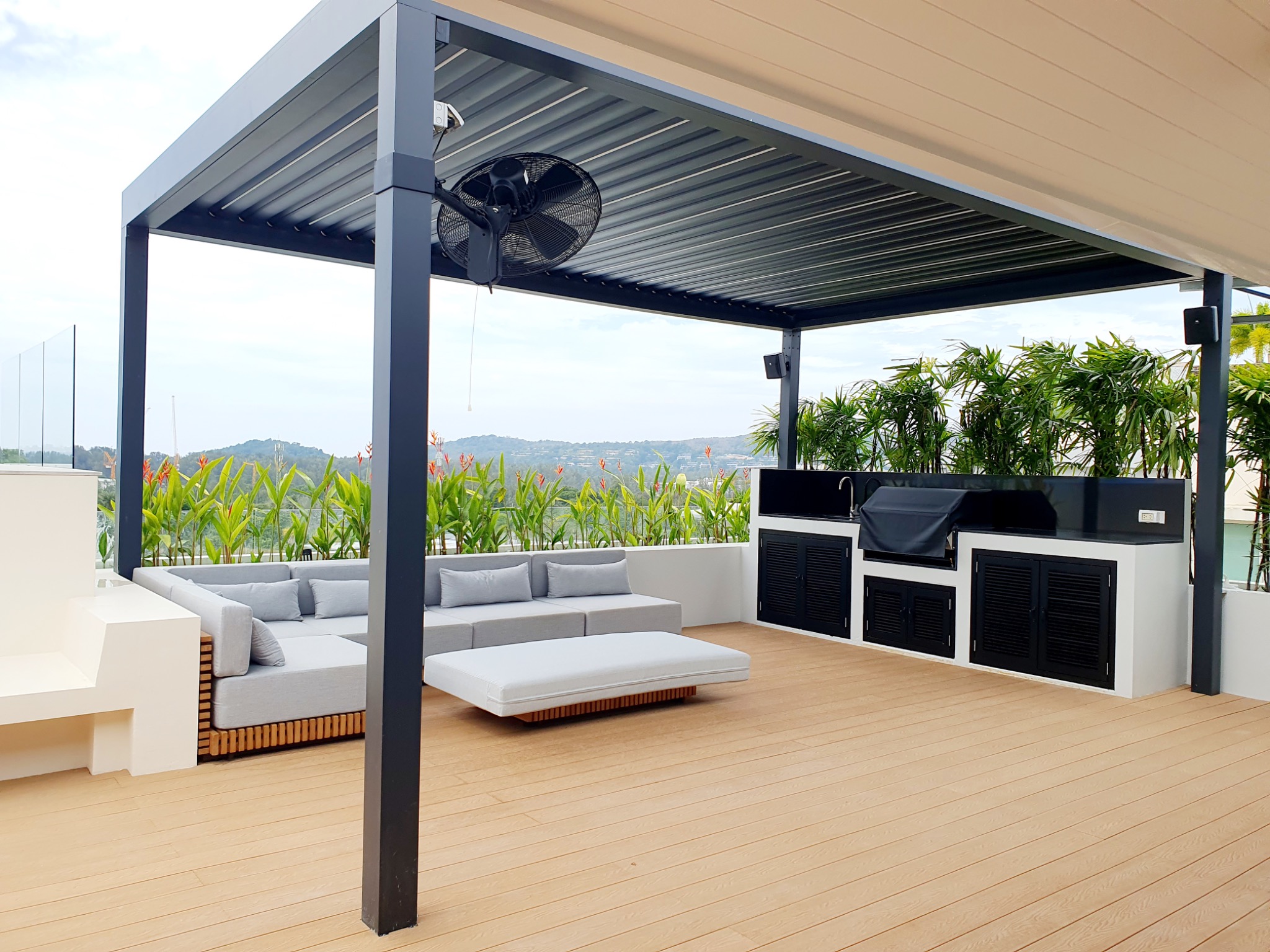 Layan Gardens rooftop pergola lounge